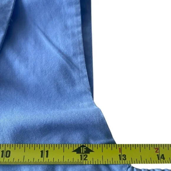 Zara blue ruffle button up off the shoulder top Size Small women's - Picture 10 of 12